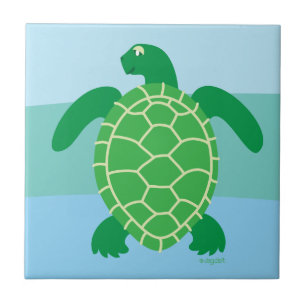 Cerâmica Azulejo cerâmico de Tartaruga Verde Azul