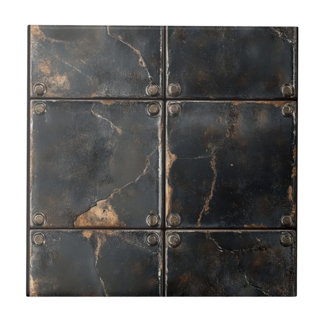 Cerâmica Azulejo cerâmico de textura metálica (Frente)