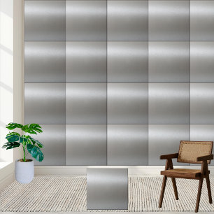 Cerâmica Azulejo cerâmico de textura metálica prateada