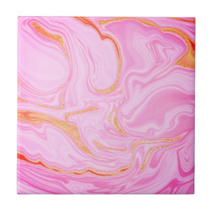 Cerâmica Azulejo cerâmico de textura rosa de mármore elegan