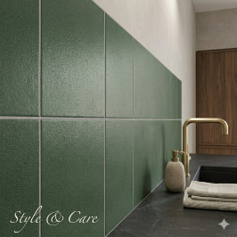 Cerâmica Azulejo Cerâmico de Textura Verde Elegante para Pa