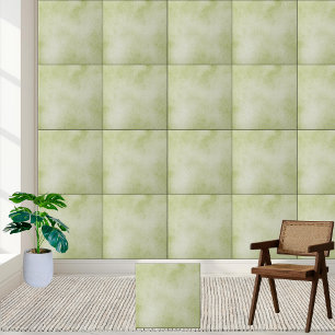 Cerâmica Azulejo cerâmico de textura verde macia