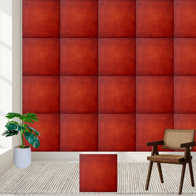 Cerâmica Azulejo cerâmico de textura vermelha profunda (Deep Red Textured Ceramic Tile)