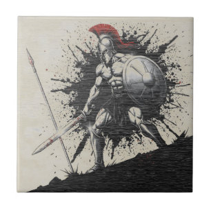 Cerâmica Azulejo Cerâmico de Tinta Espalhada do Guerreiro E