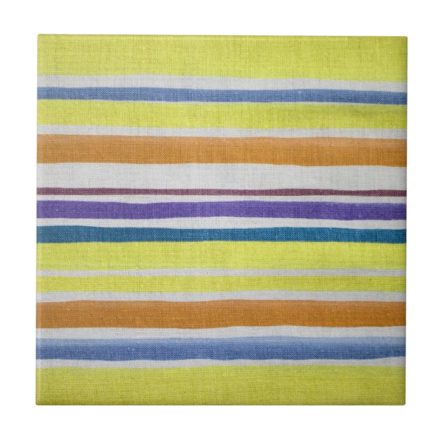 Cerâmica Azulejo cerâmico de tiras multicoloridas (Frente)