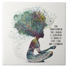 Cerâmica Azulejo cerâmico de transformação feminina inspira