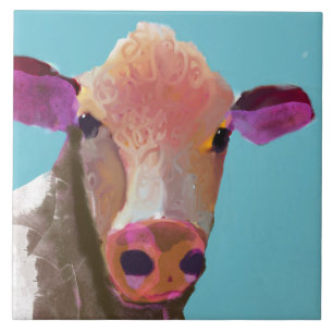 Cerâmica Azulejo cerâmico de vaca (6" quadrados)