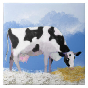Cerâmica Azulejo cerâmico de vaca (6" quadrados)