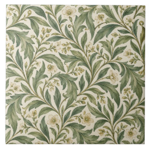 Cerâmica Azulejo Cerâmico de Videira Botânica em Verde Sálv