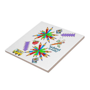 Cerâmica Azulejo cerâmico de volta à escola é Legal