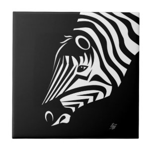 Cerâmica Azulejo Cerâmico de Zebra Portrato