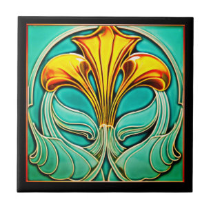 Cerâmica Azulejo cerâmico Deco de Flores Amarelas Brilhante