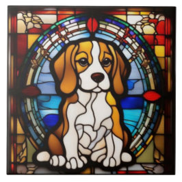 Cerâmica Azulejo Cerâmico Decorativo de Beagle Fofo