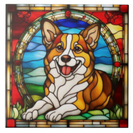 Cerâmica Azulejo Cerâmico Decorativo de Corgi Fofo