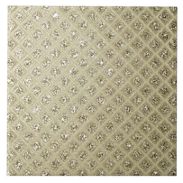 Cerâmica Azulejo Cerâmico Decorativo de Creme Dourado (Frente)