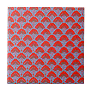 Cerâmica Azulejo Cerâmico Decorativo de Pena de Pavão Verme