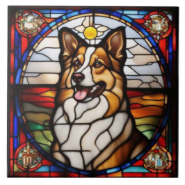 Cerâmica Azulejo Cerâmico Decorativo de Sheltie Fofa