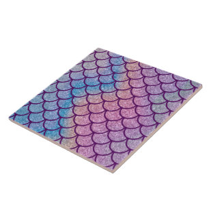 Cerâmica Azulejo Cerâmico Decorativo Escama de Sereia Brilh