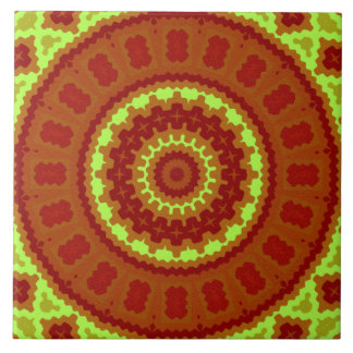 Cerâmica Azulejo cerâmico - Design de Caleidoscópio Vermelh