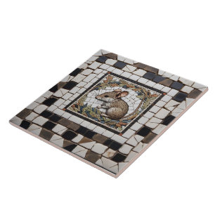 Cerâmica Azulejo cerâmico do rato de estilo mosaico romano