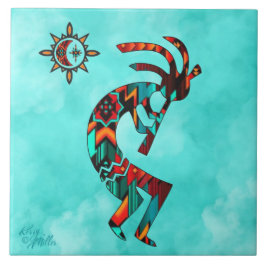 Cerâmica Azulejo Cerâmico do Sudoeste de Kokopelli