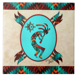 Cerâmica Azulejo Cerâmico do Sudoeste de Kokopelli