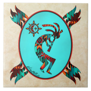 Cerâmica Azulejo Cerâmico do Sudoeste de Kokopelli
