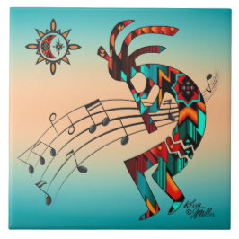 Cerâmica Azulejo Cerâmico do Sudoeste de Kokopelli