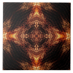 Cerâmica Azulejo cerâmico Dourado líquido de geometria fron