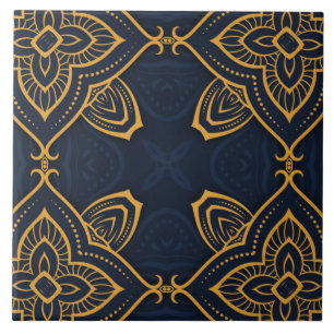 Cerâmica azulejo cerâmico elegante de padrão preto de our