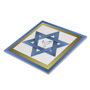 Cerâmica Azulejo Cerâmico Estrela de Davi Pombo da Paz