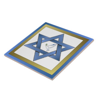 Cerâmica Azulejo Cerâmico Estrela de Davi Pombo da Paz
