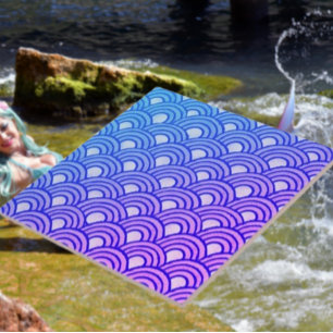 Cerâmica Azulejo Cerâmico Gradiente de Escamas Cerúleo