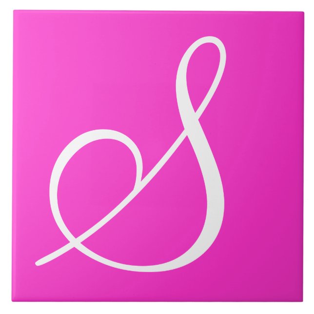 Cerâmica Azulejo cerâmico Hex ff33cc Número de cor Monogram (Frente)