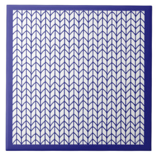 Cerâmica AZULEJO cerâmico KNIT de LINHA AZUL / Azul