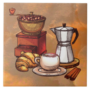 Cerâmica azulejo cerâmico legal para decoração de café