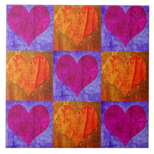 Cerâmica Azulejo Cerâmico - Mosaico De Corações