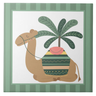 Cerâmica azulejo cerâmico para decoração de camelos de a