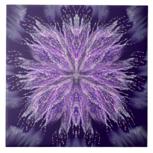 Cerâmica Azulejo cerâmico para fadas de chuva roxa