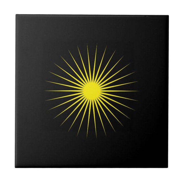 Cerâmica Azulejo cerâmico preto com desenho de estrelas ama (Frente)