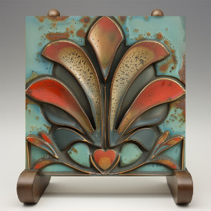 Cerâmica Azulejo Cerâmico Vermelho Fogo - Moderno de Meados