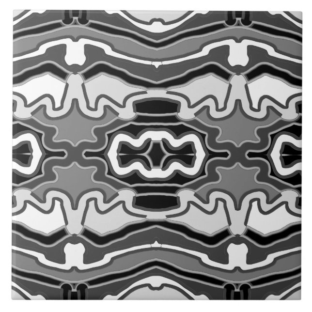 Cerâmica Azulejo clássico branco preto e branco, de cerâmic (Frente)