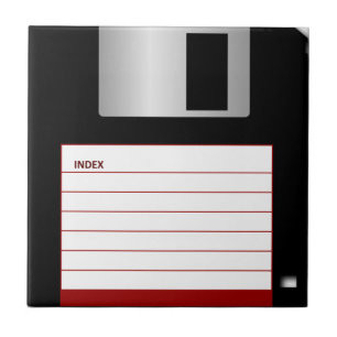 Cerâmica Azulejo Clássico de 3,5" Red Floppy Disk Cerâmic