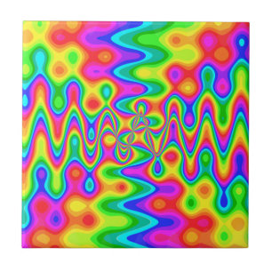 Cerâmica Azulejo Colorido de Fotos Psicodélicas Cerâmicas