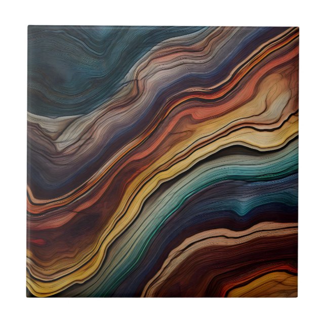 Cerâmica Azulejo Colorido de Madeira (Frente)