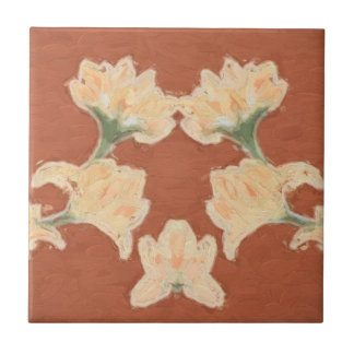 Cerâmica Azulejo com as flores de Nouveau Lotus da arte
