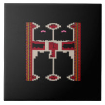 Azulejo com desenho de Bornéu