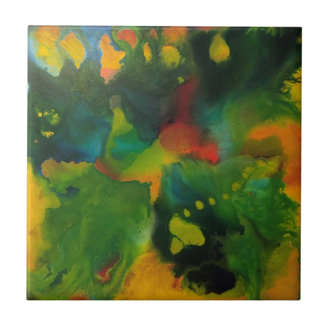 Cerâmica Azulejo com o Trabalho de arte Johnson Abstrato (Frente)