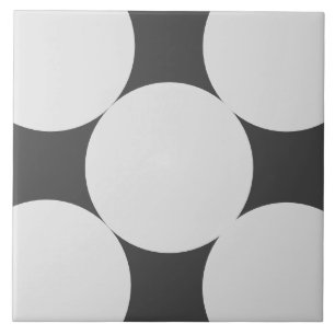 Cerâmica Azulejo com Padrão de Círculos em Estilo Vitoriano