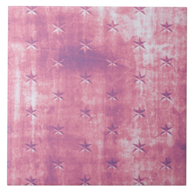 Cerâmica Azulejo cor-de-rosa Funky do teste padrão de (Frente)